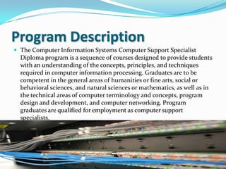Computer information systems program power point | PPTX