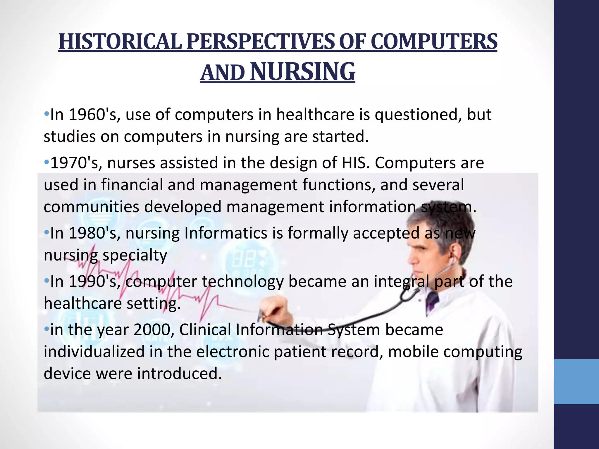 Computer in nursing | PPTX | Healthcare Industry | Industries