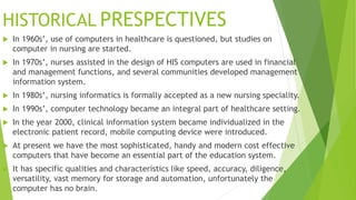 Computer in nursing | PPTX