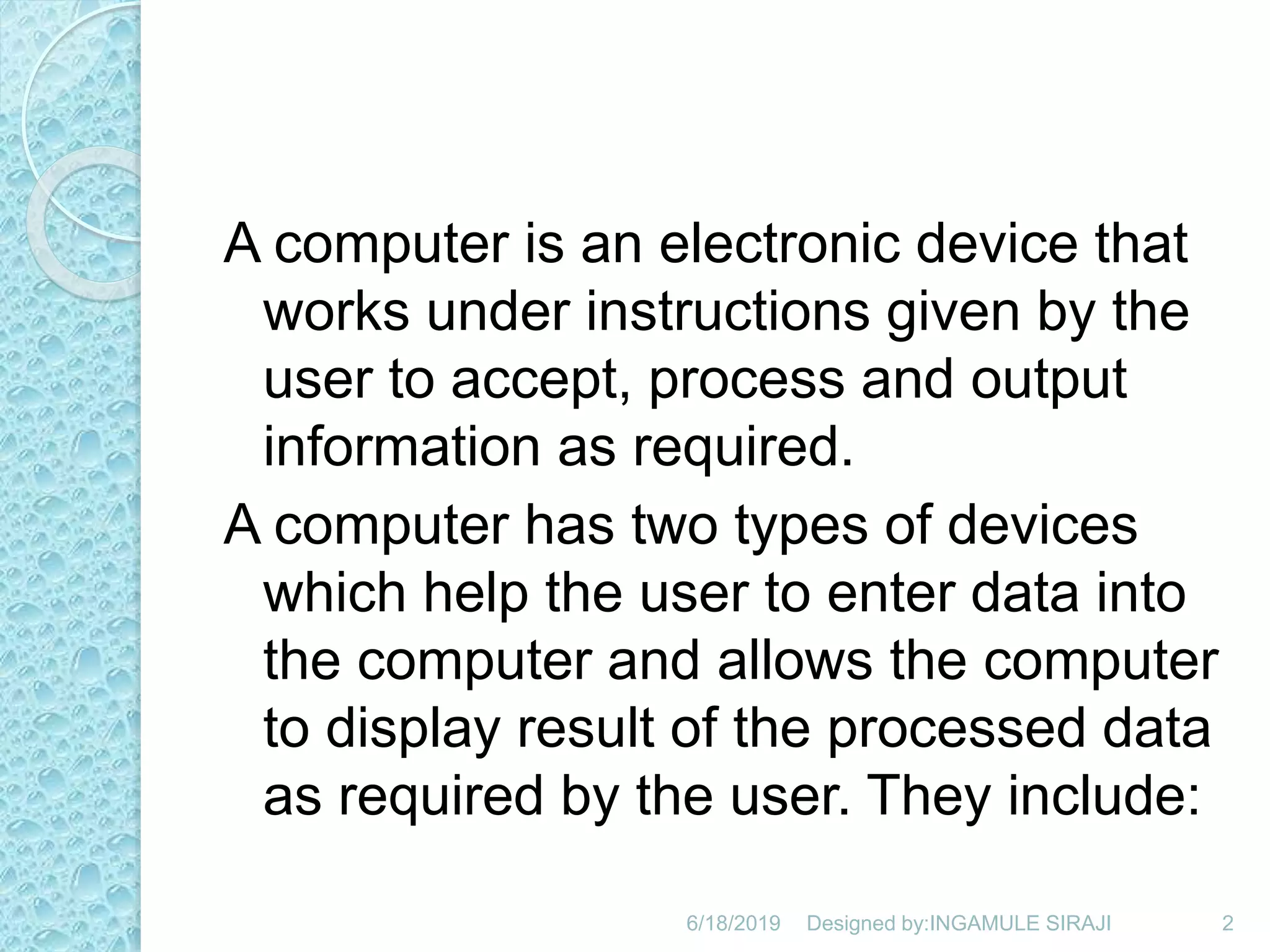 Computer input and output devices | PPT