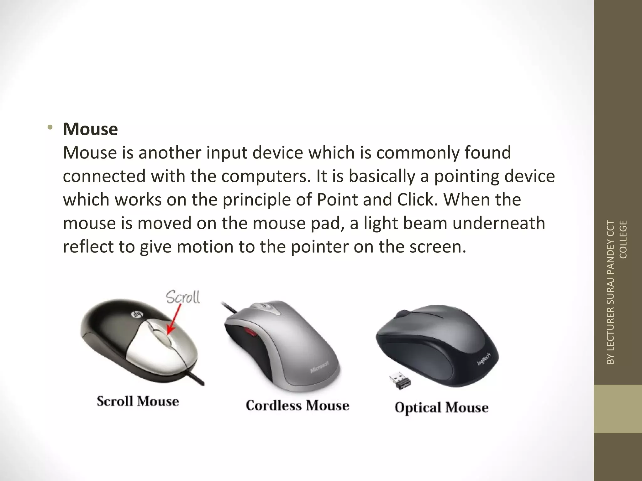 Basic fundamental Computer input/output Accessories | PPT