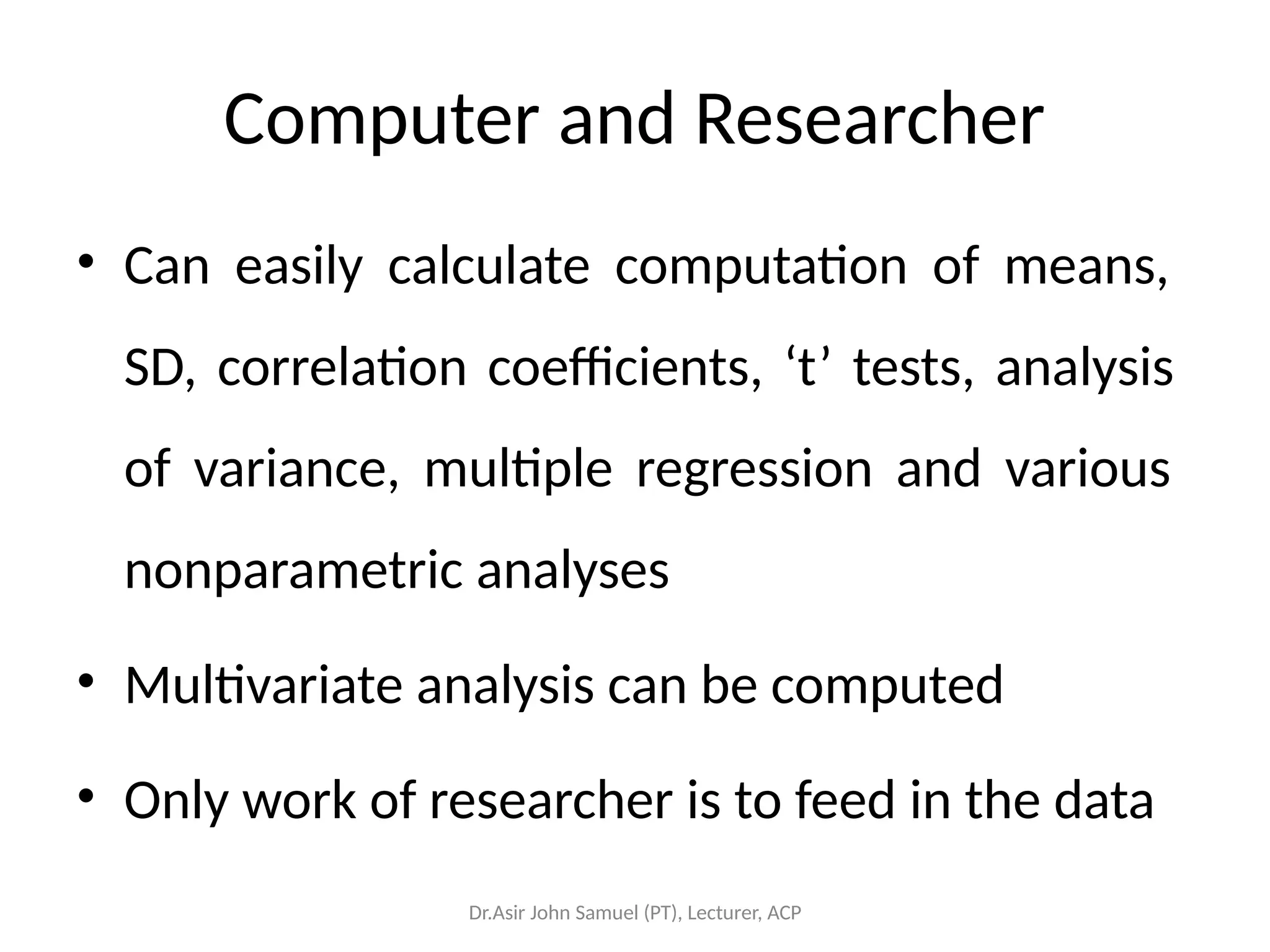 computer in research.pptx. Use of Computers in Research | PPTX