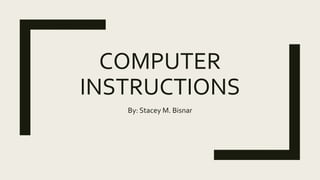 Computer instructions | PPT
