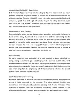 Work Consuning Computing Comprehensive Lecture Notes on Computer Integrated Manufacturing (CIM ...