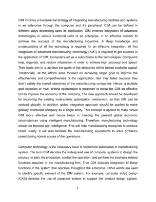 Comprehensive Lecture Notes on Computer Integrated Manufacturing (CIM ...