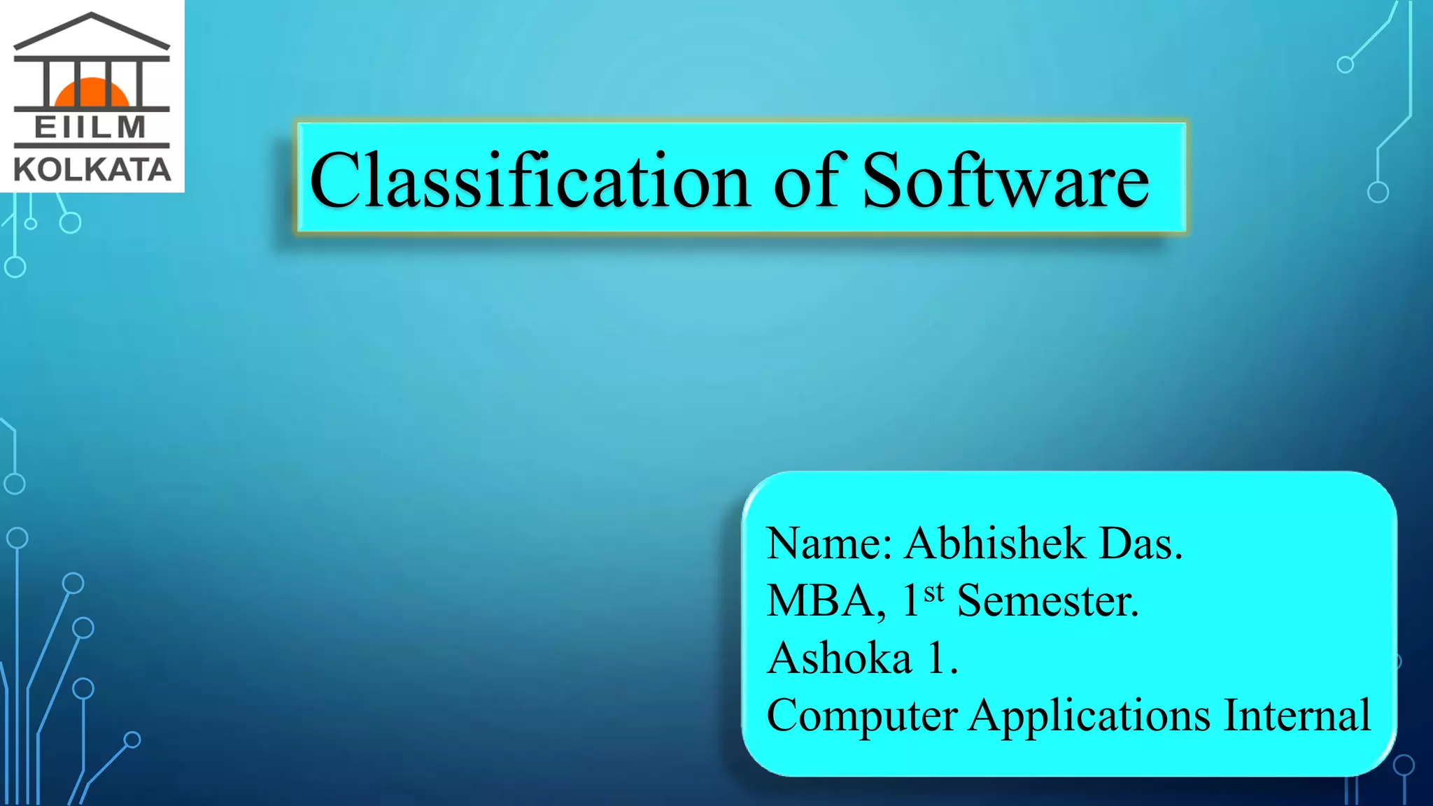Classification of Software | PPT