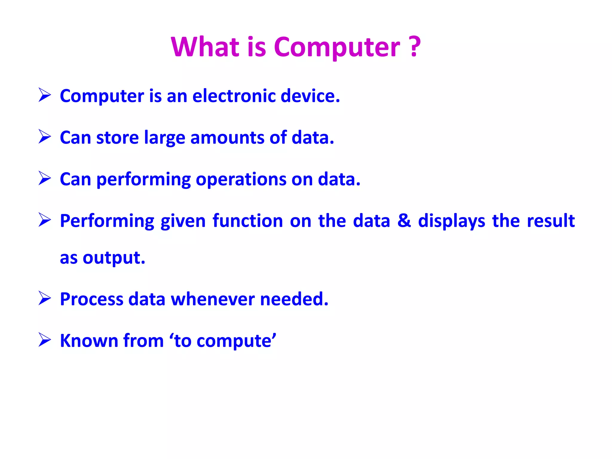 what is a computer | PPT