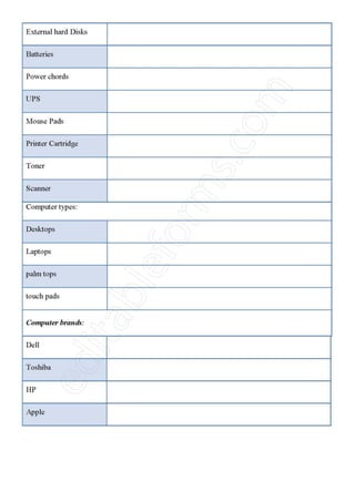 Computer Inventory Fillable PDF Template | PDF | PC Games | Video Gaming