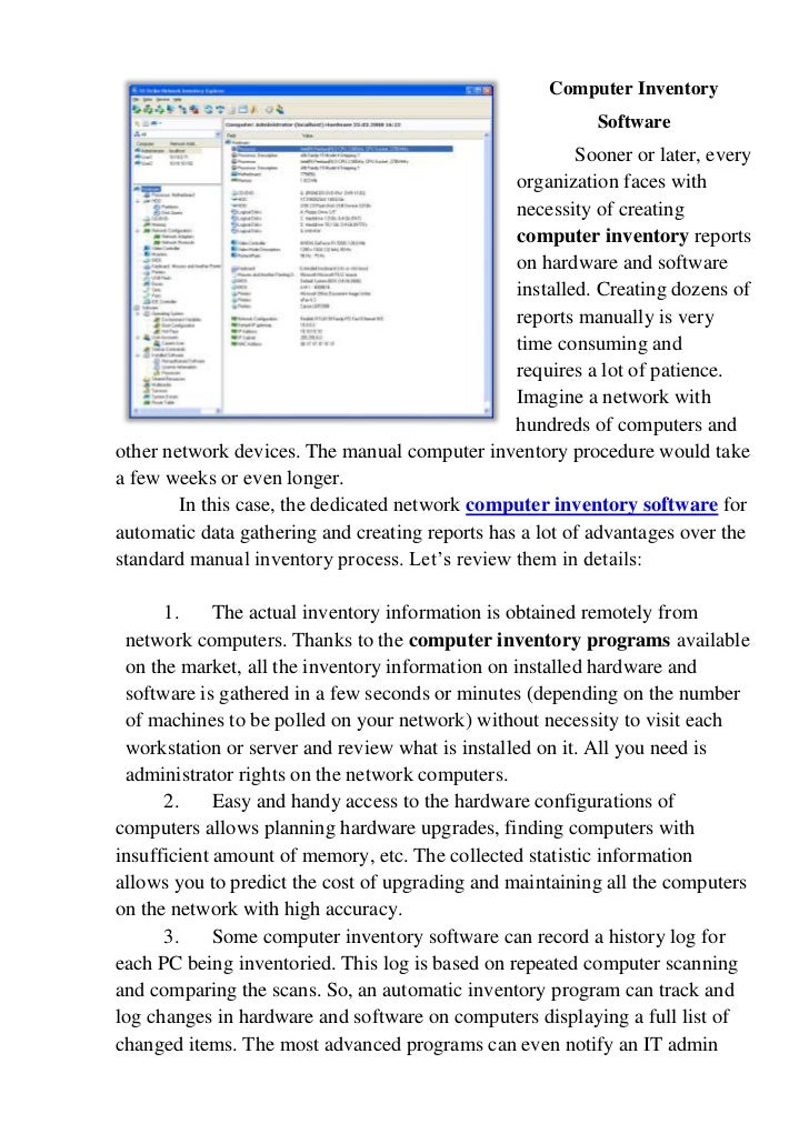computer inventory software computers inventory
