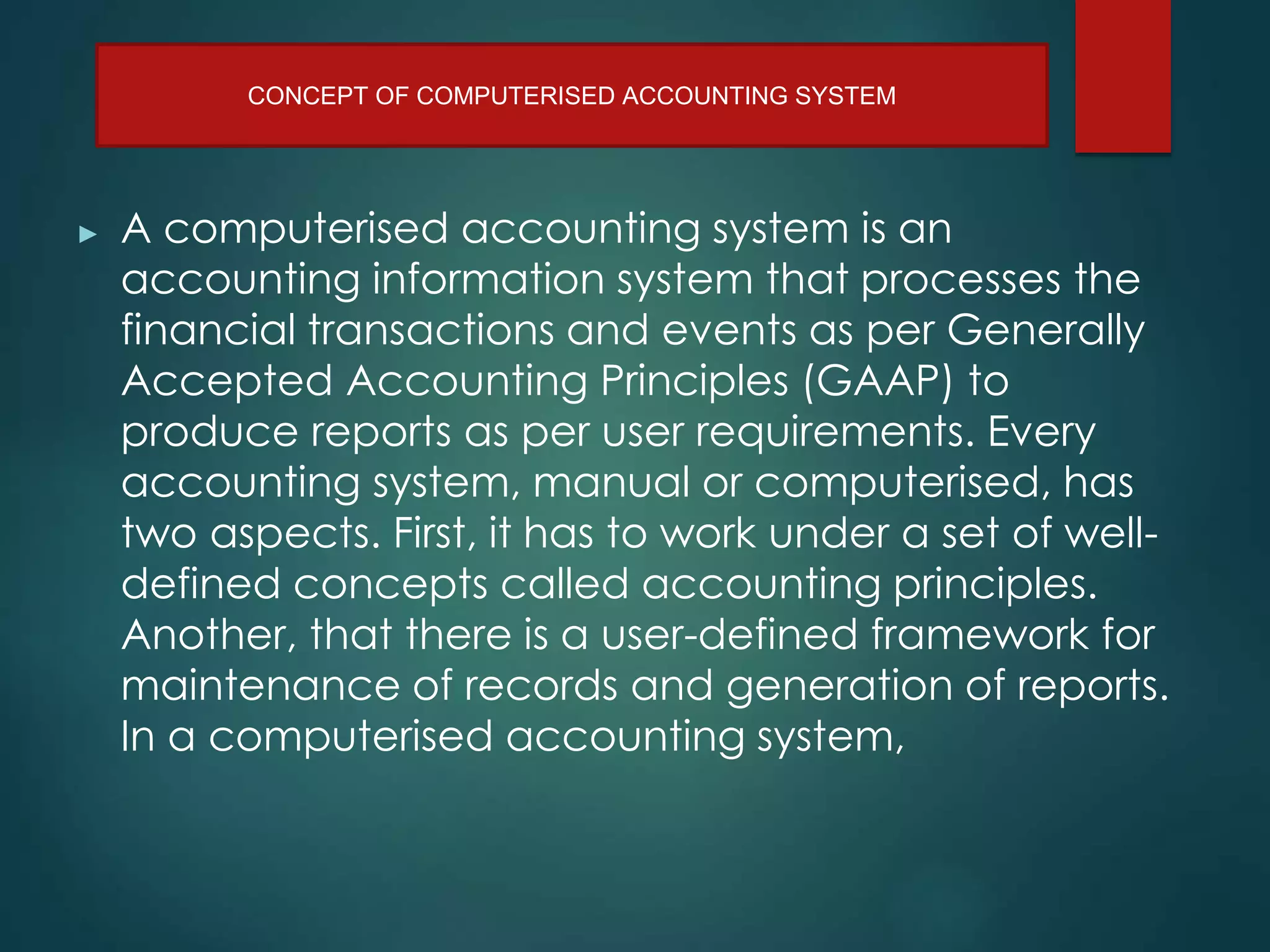 Computerised Accounting System | PPTX