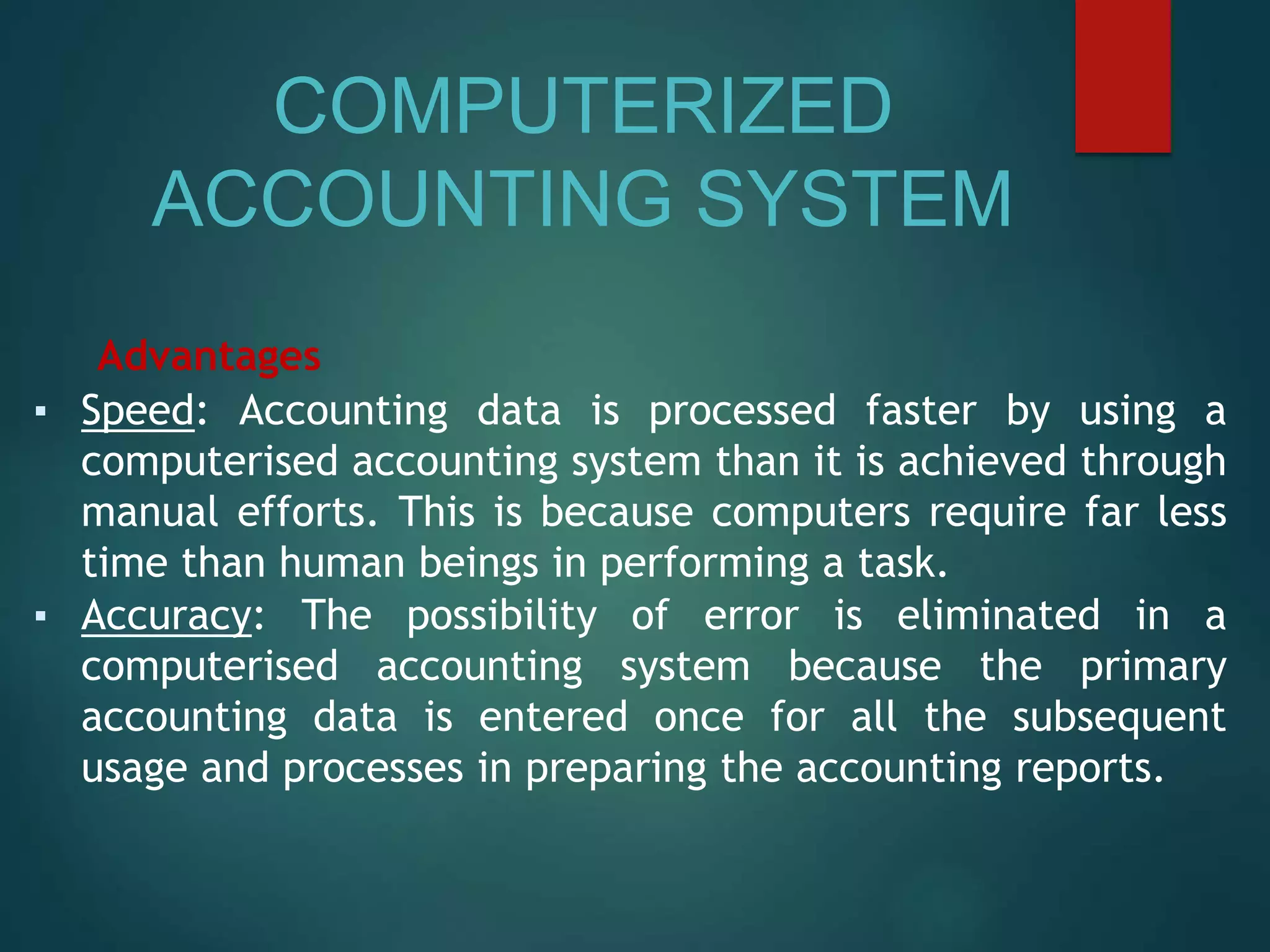 Computerised Accounting System | PPTX