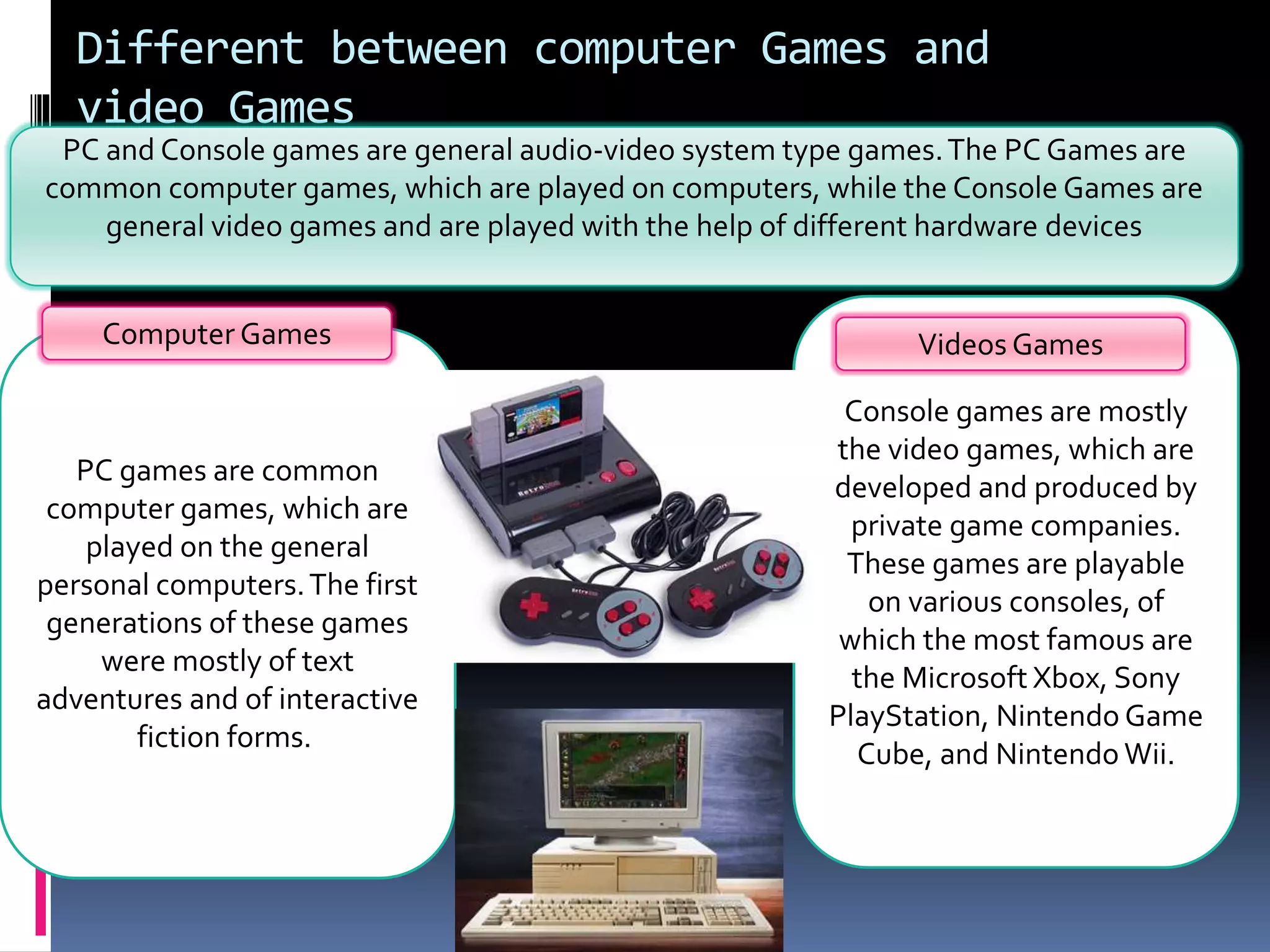 Computer & its video games | PPT