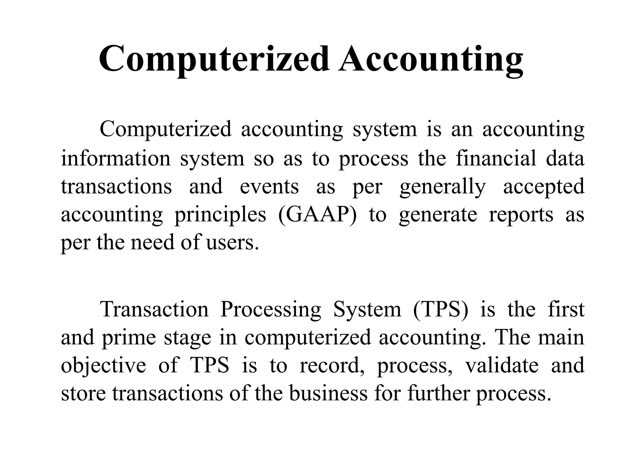Computerized accounting | PPTX