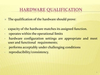 Computerized system validation | PPTX