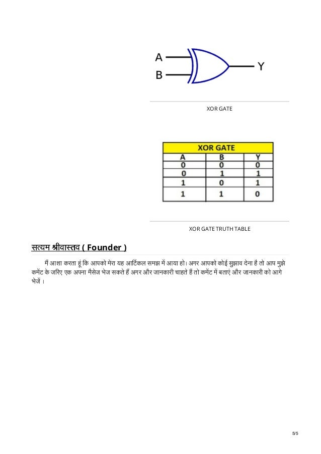 Computerknowledge.in what is a logic gate in hindi and types of logic