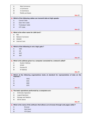 MCQ on Computer and ICT | PDF