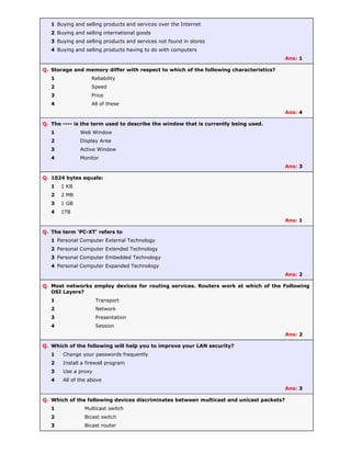 MCQ on Computer and ICT | PDF