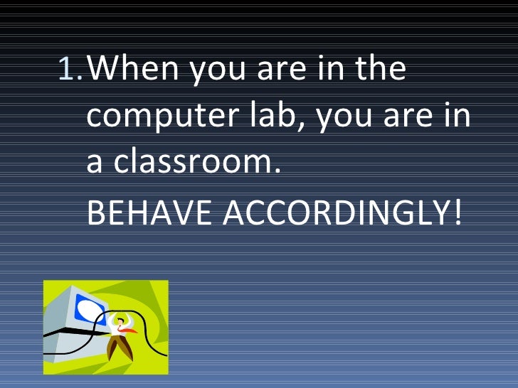 Computer Laboratory Rules