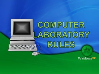 Computer laboratory rules