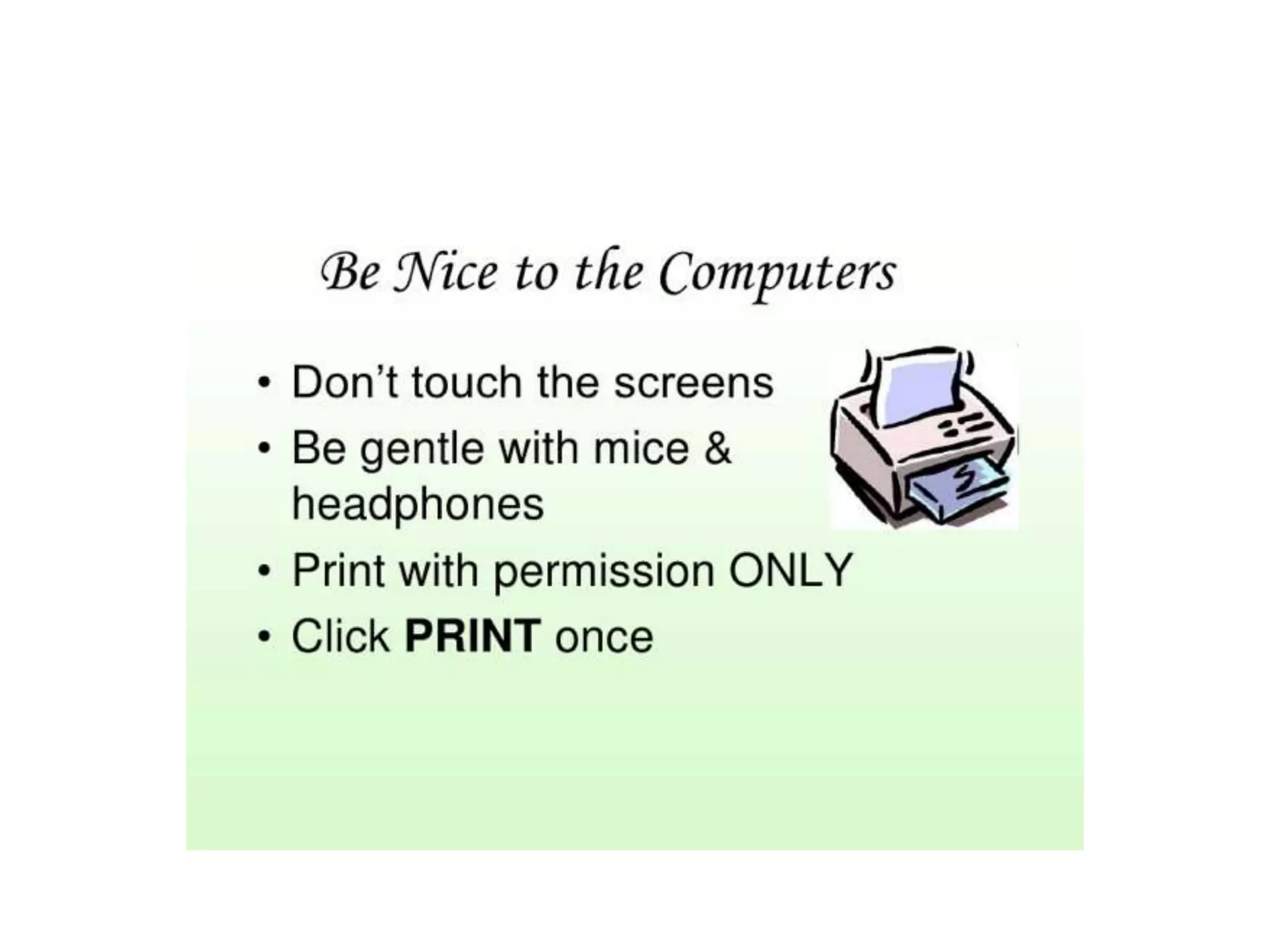Computer lab rules | PPTX