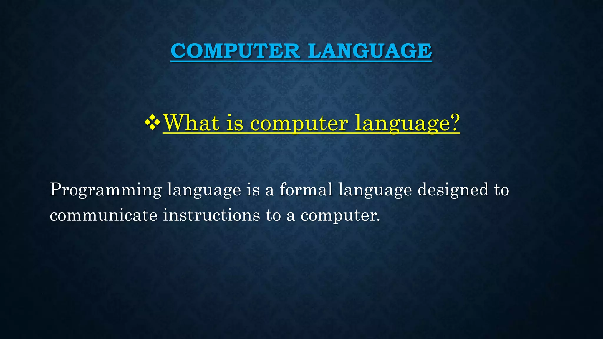Computer language | PPT