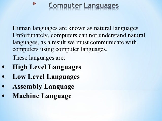 computer languages computer languages