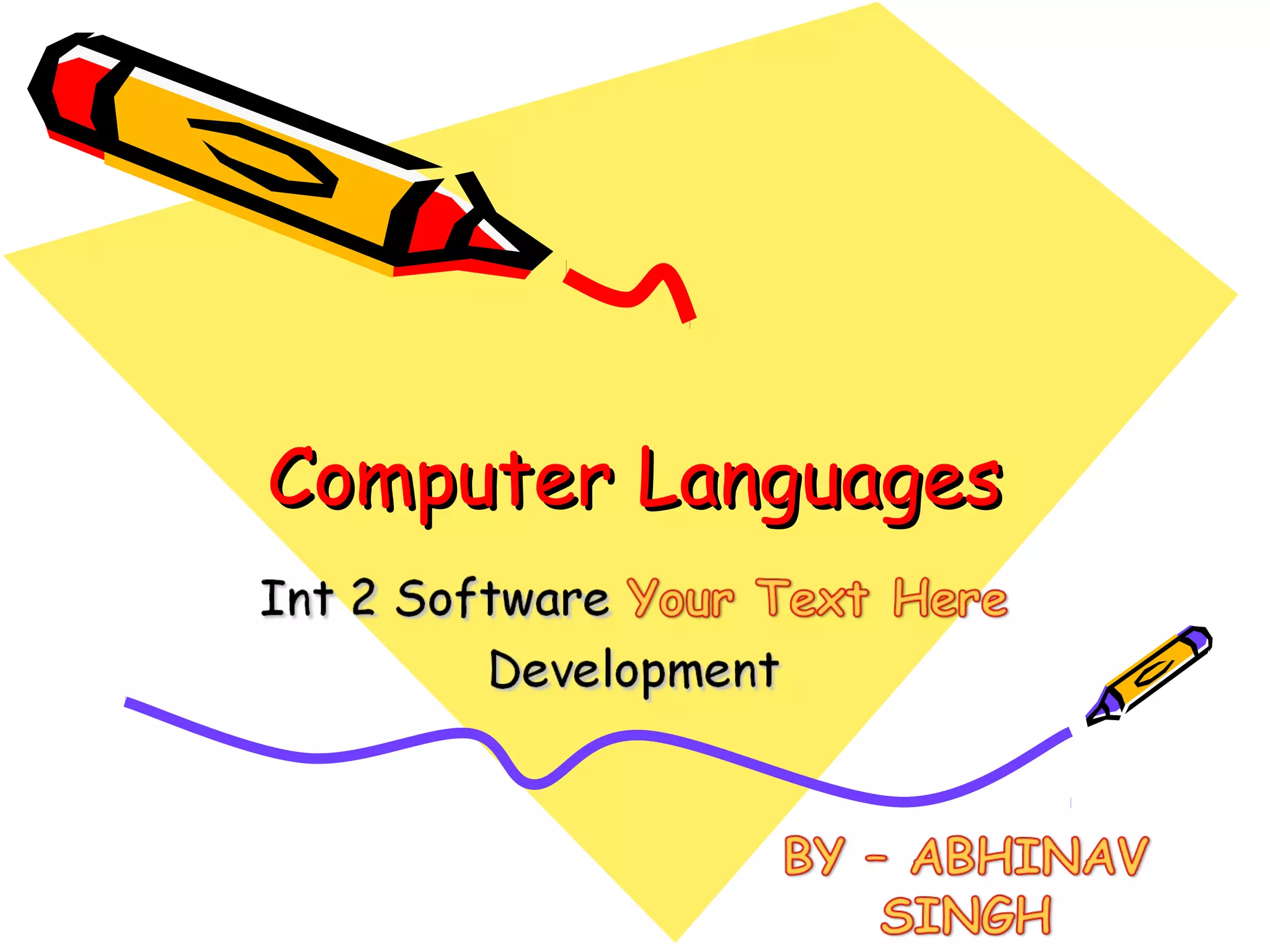 Computer languages | PPT | Programming Languages | Computing