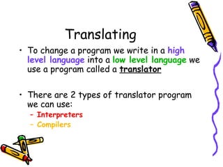 Computer languages | PPT | Programming Languages | Computing