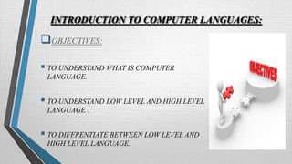 Computer languages | PPTX
