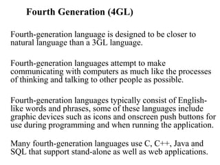 Computer languages and generation | PPT