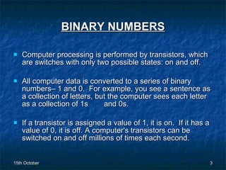 Computer Lecture 3 | PPT