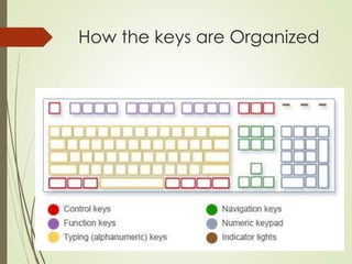 How the keys are Organized
 