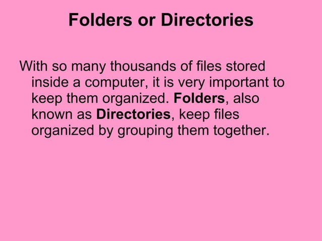 Computer lesson 7 files & folders | PPT