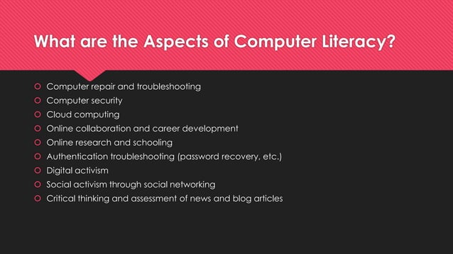 Computer literacy | PPTX | Internet for Beginners | Internet