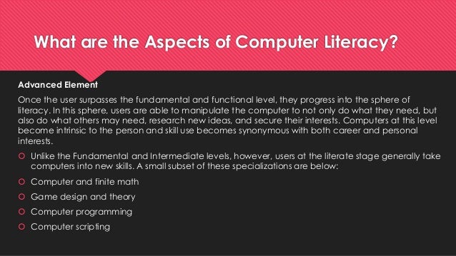 Computer literacy research paper