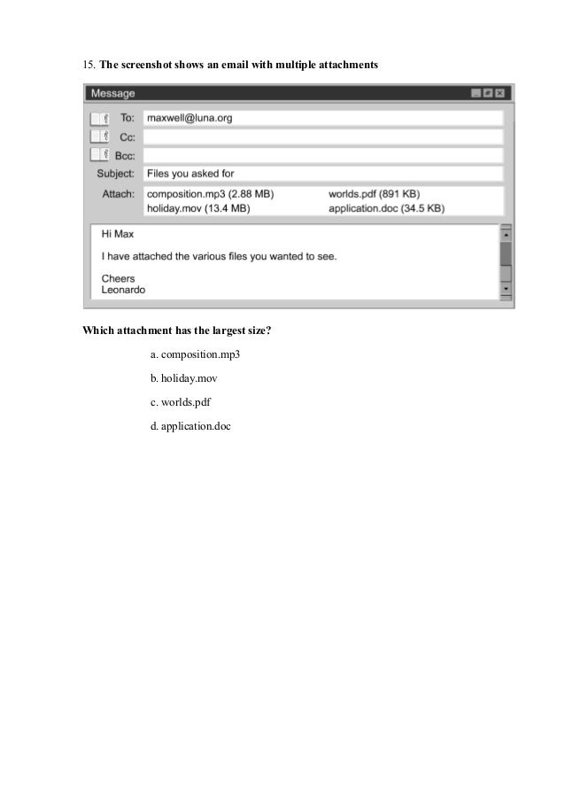 Computer literacy test