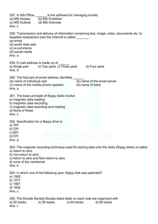 Computer MCQ Question Bank in English for all Competitive Exams ...