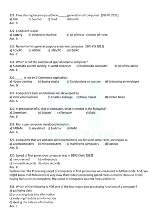 Computer MCQ Question Bank in English for all Competitive Exams ...