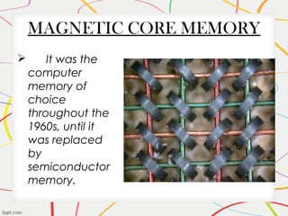 Magnetic Computer Memory Computer memory | PPT