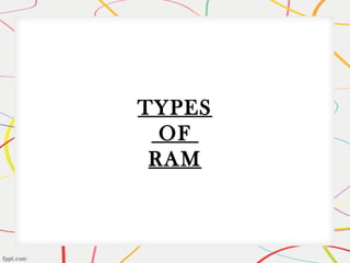 TYPES
OF
RAM
 