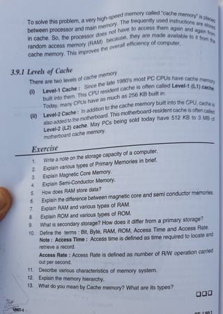 Computer memory book notes | PDF