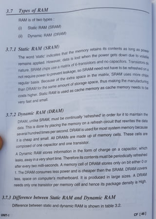 Computer memory book notes | PDF
