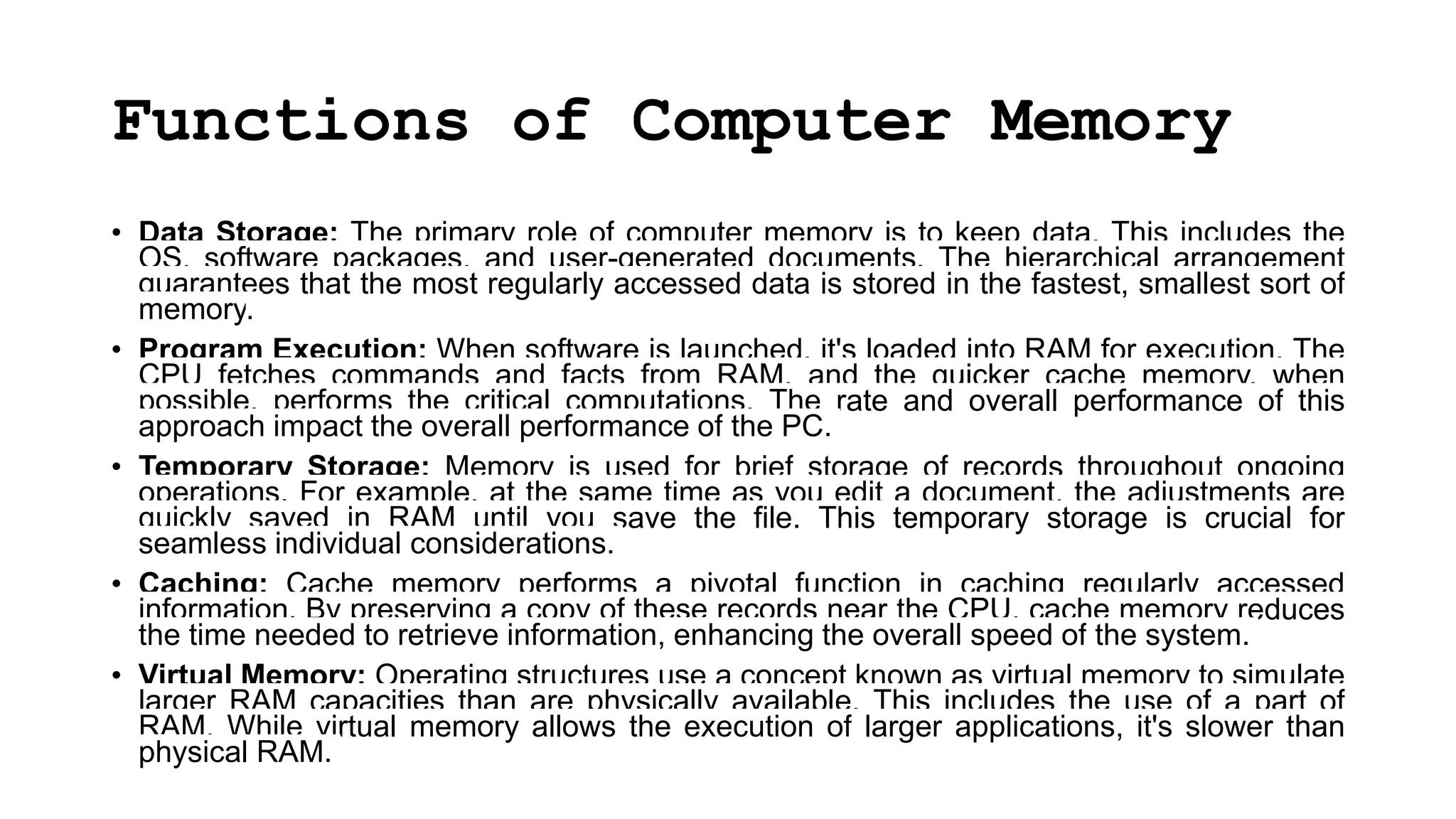 Computer memory and types of memory.pptx | Data Storage and Warehousing ...