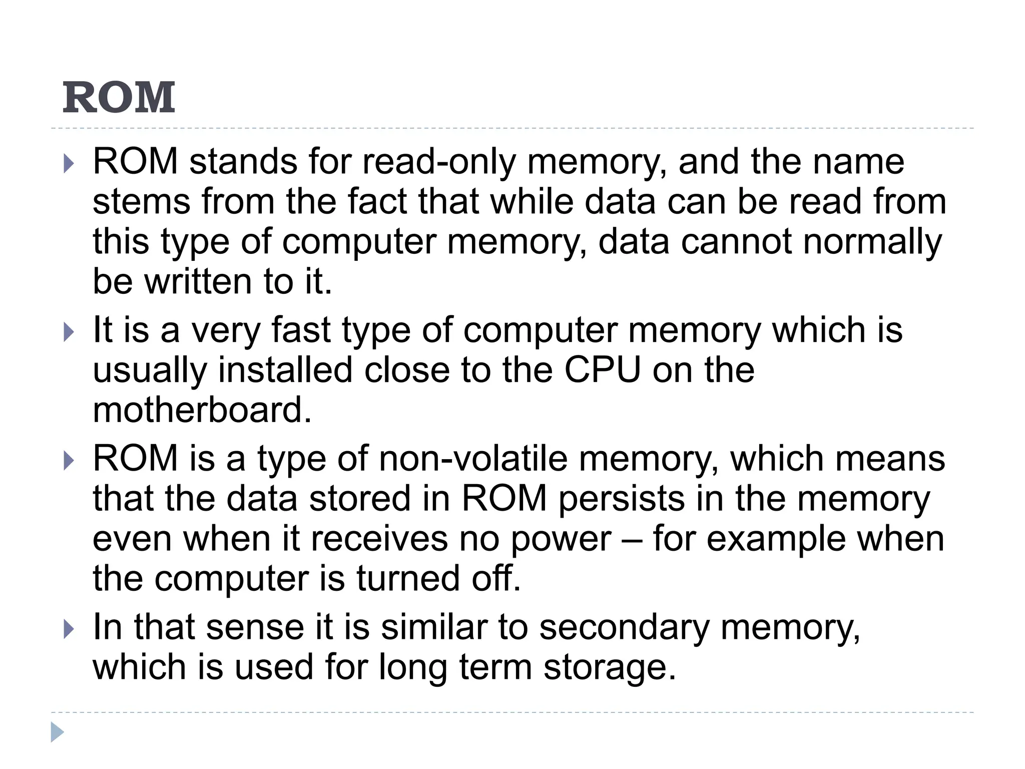 Computer Memory types and explanation with example | PPT