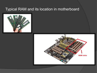 Ram Computer Location COMPUTER MEMORY | PPTX
