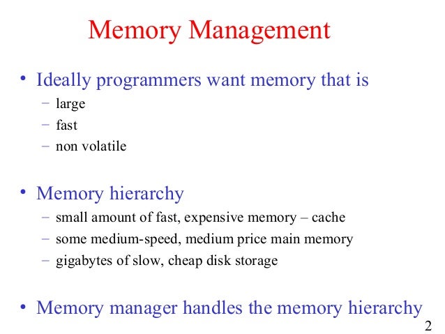 Computer memory management