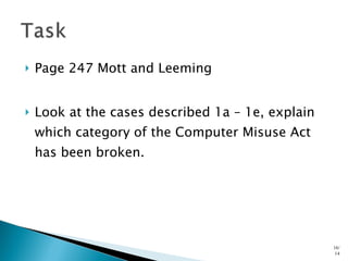 Computer Misuse Act | PPT