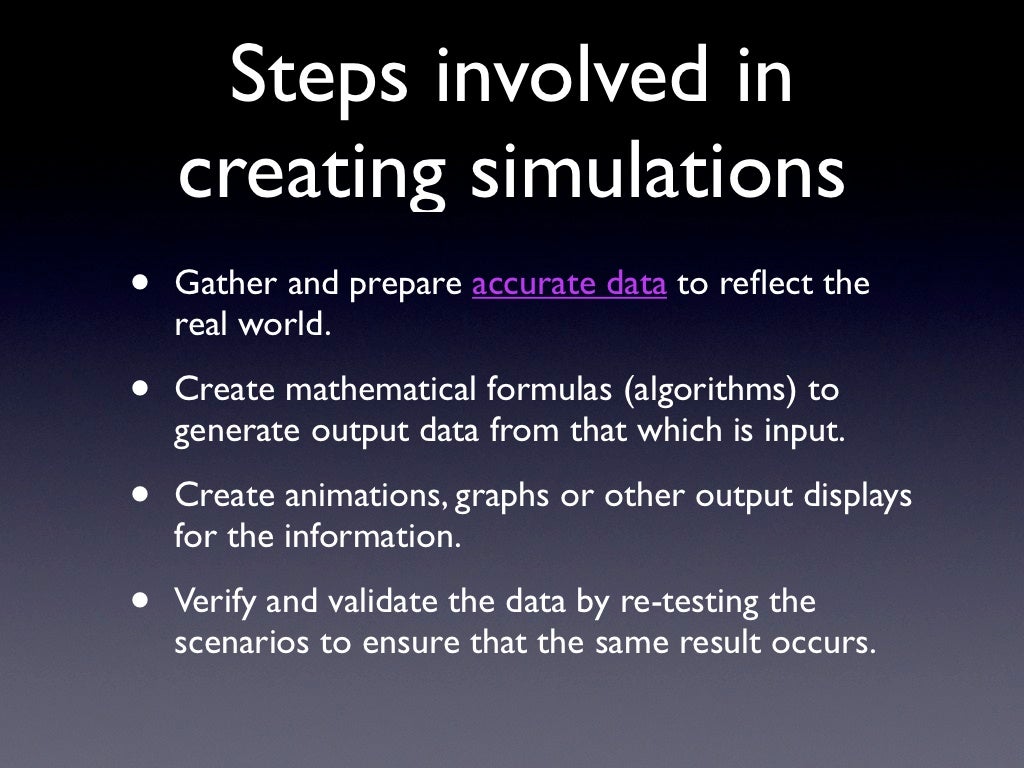 Computer modelling and simulations