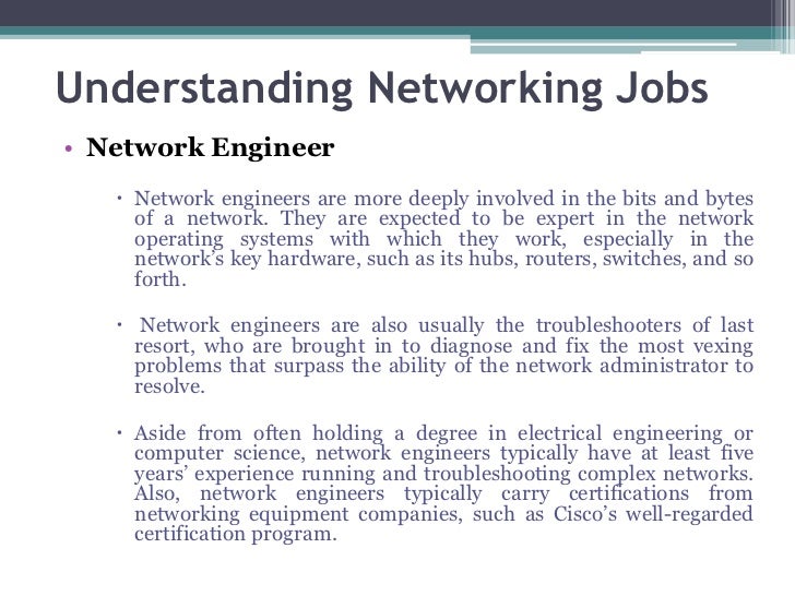computer network engineers