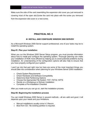 Computer network Report | PDF